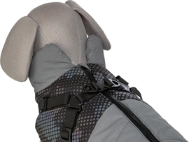 Trixie Pontis Reflect hundedækken med sele - Grå